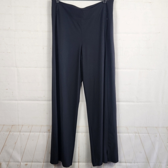 Athleta Travel Work Athletic Casual Essential Cosmic Wide Leg Pants Black 16T - Picture 2 of 14